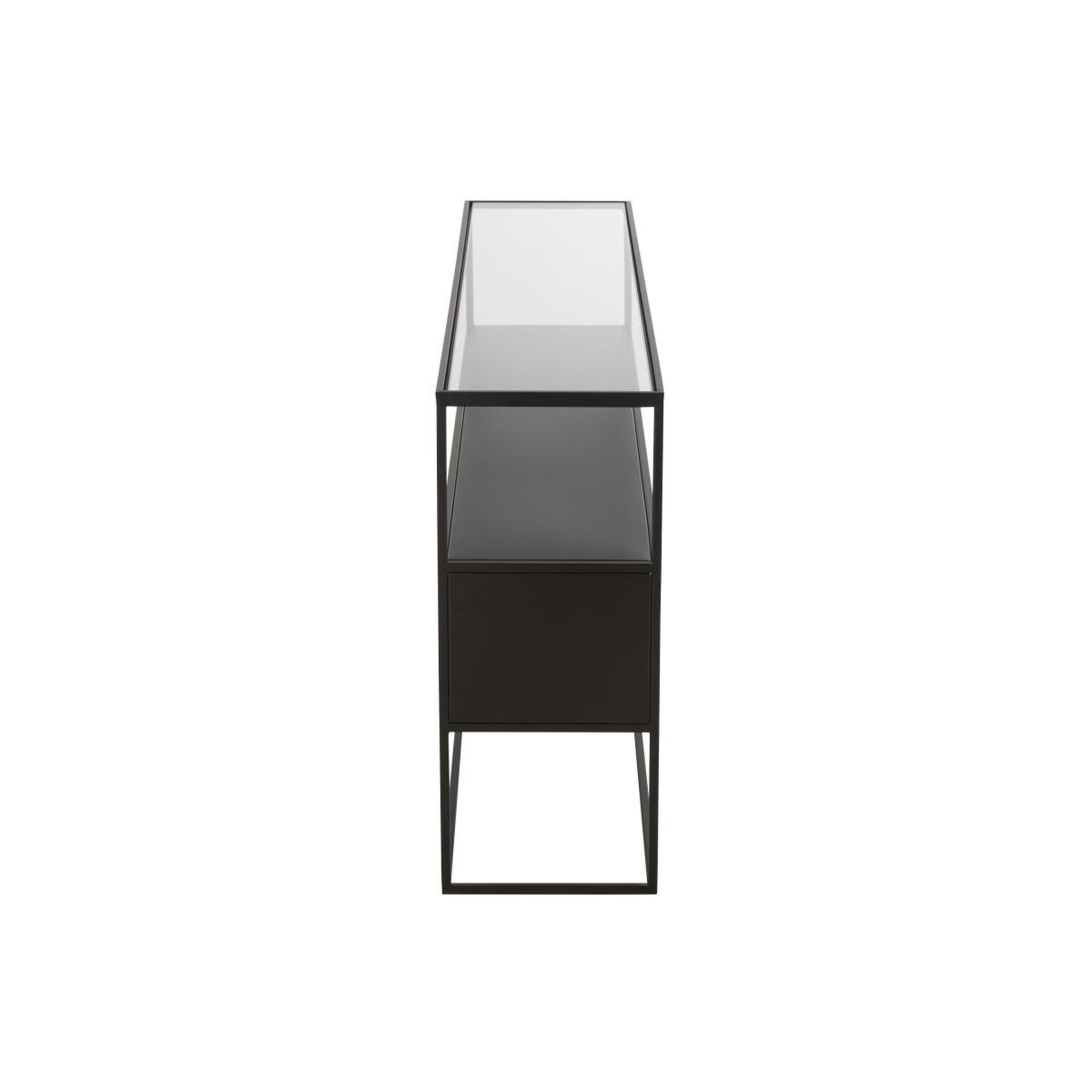 Voir la diapositive 3 : J-LINE Console en métal  maryanne  140cm noir