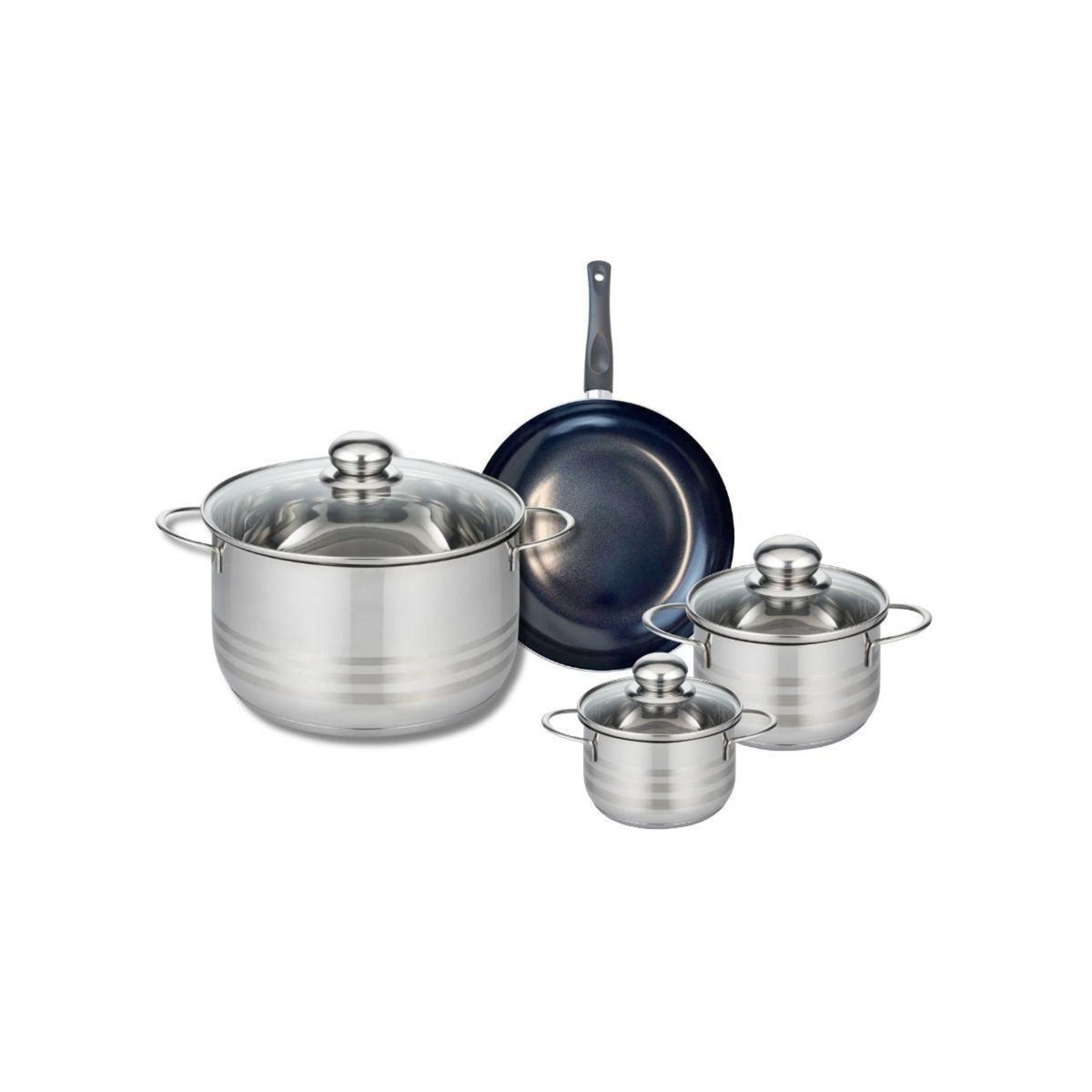 ELO Ensemble de 1 Poêle de cuisson 20 cm et 3 faitouts 12, 14 et 24 cm Elo Prima Brillant