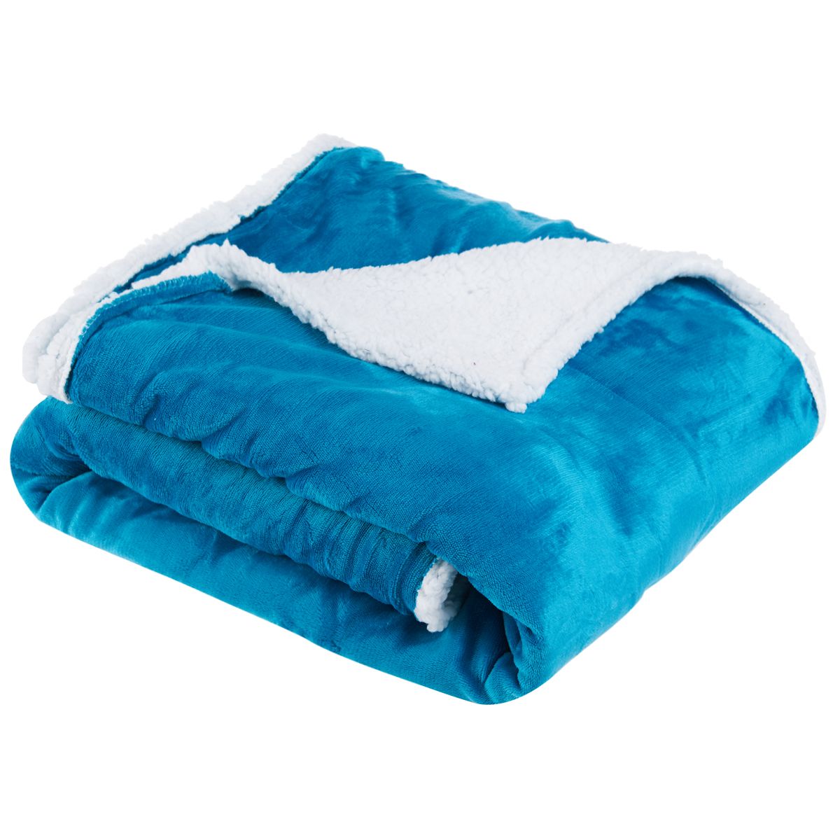 ACTUEL Plaid, couvre-lit, jeté de canapé bi-matière 