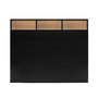 Voir la diapositive 4 : VS VENTA-STOCK Tête de lit Zeus 165 cm avec rangements noirs, 2 portes 9 trous