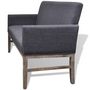 Voir la diapositive 5 : VIDAXL Banc avec coussin rembourre tissu hevea gris fonce