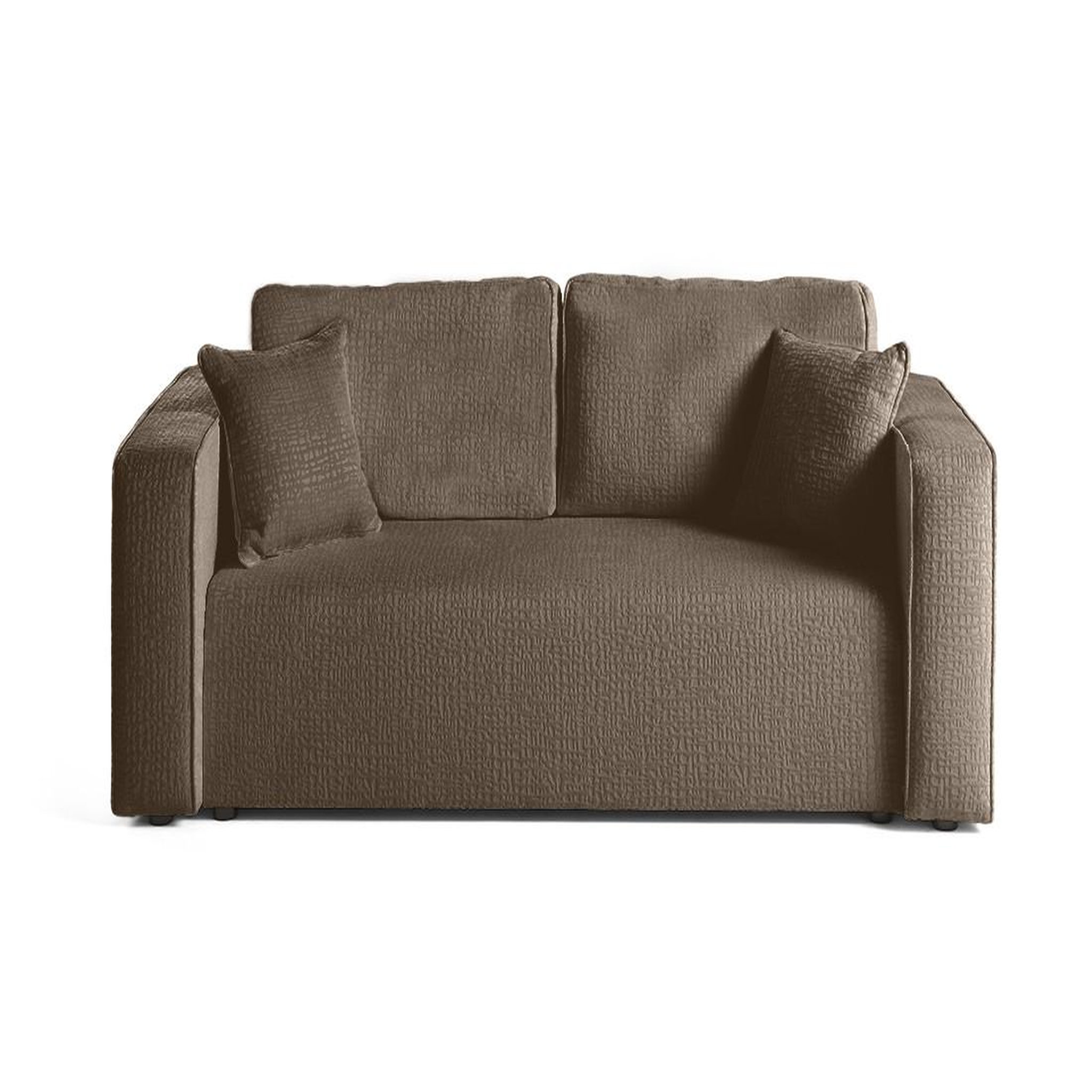 Voir la diapositive 1 : BEST MOBILIER Topaze - canapé droit 2 places - en tissu velours relief
