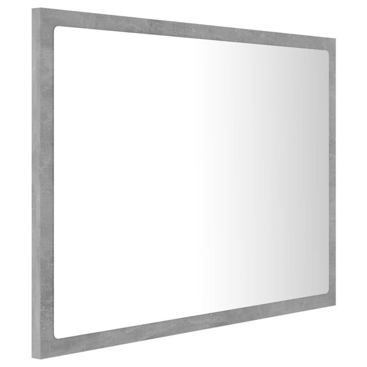 VIDAXL Miroir a LED de salle de bain Gris beton 60x8,5x37 cm Acrylique
