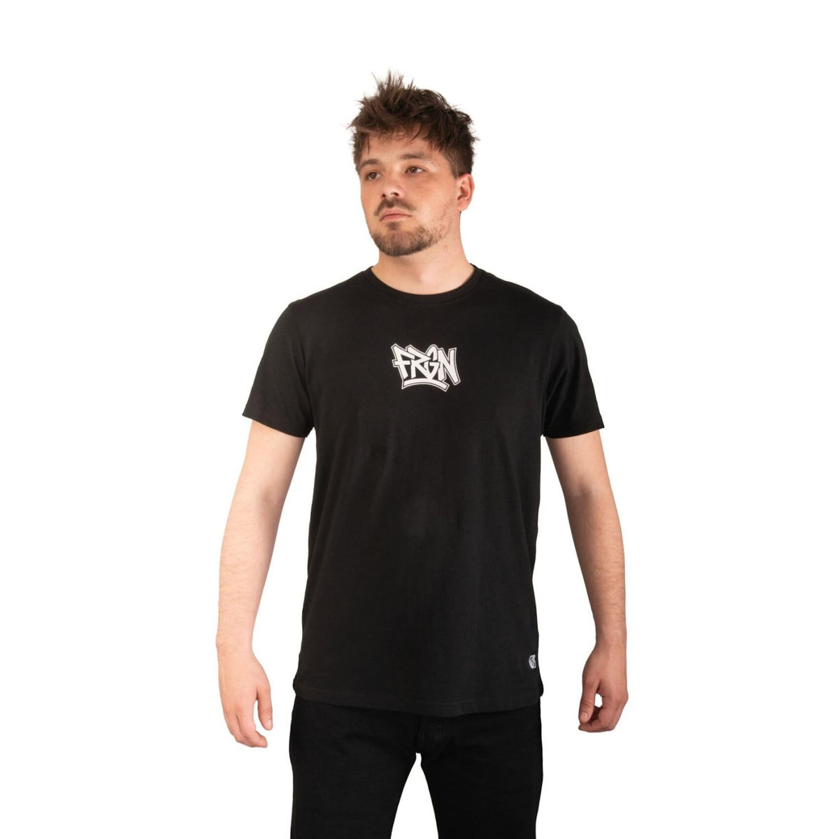 FREEGUN T-shirt homme en coton 140GSM imprimé devant et dos Boris