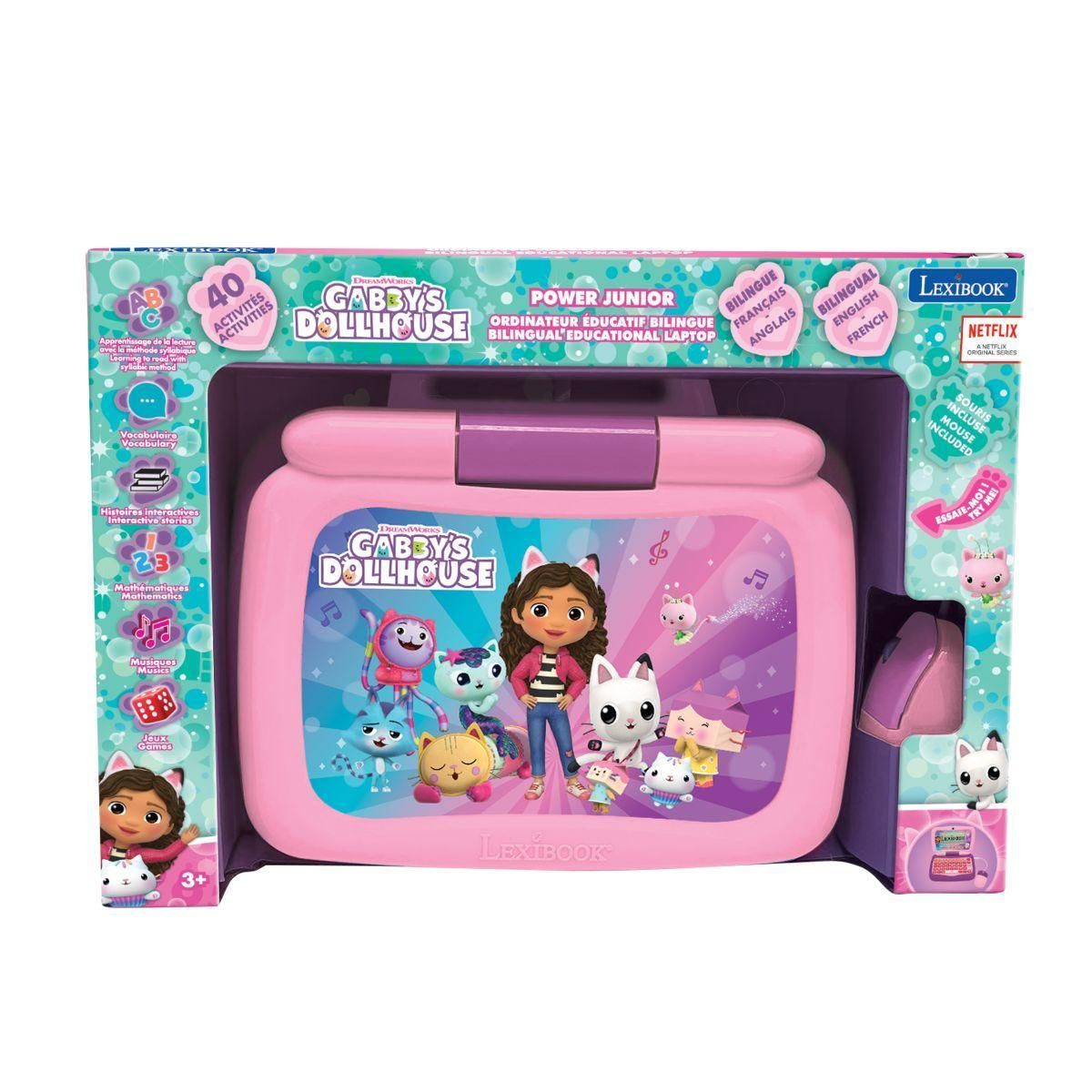 Lexibook Mon premier ordinateur éducatif Gabby et la Maison Magique (EN/FR)
