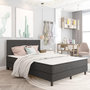 Voir la diapositive 2 : VIDAXL Tete de lit Gris fonce Tissu 160x200 cm