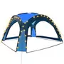 VIDAXL Tente de reception avec LED et 4 parois 3,6x3,6x2,3 m Bleu