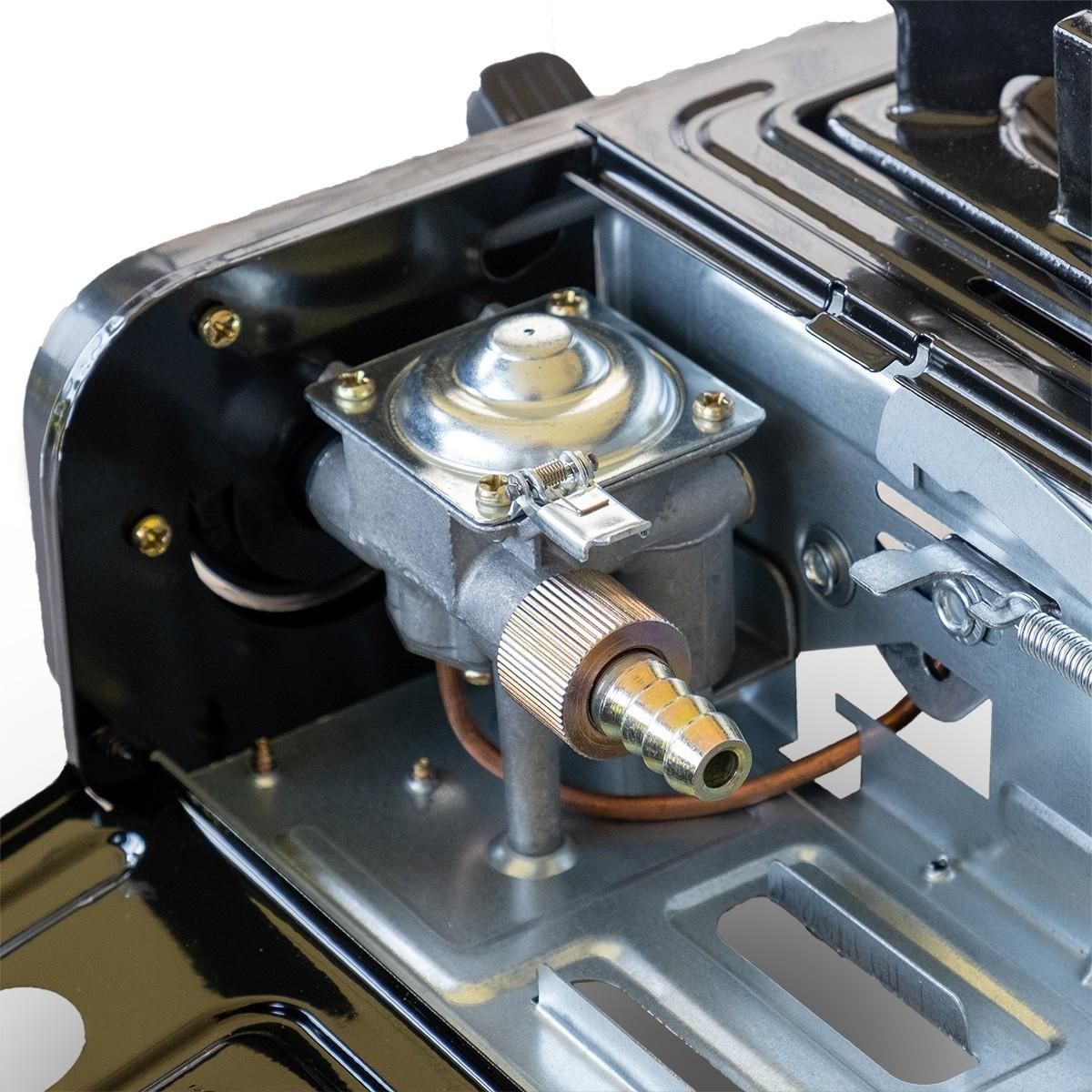 BRIXO Barbecue à gaz et Réchaud gaz 2200W Piezo + 4 cartouches gaz Camping Cuisine Exterieure