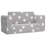 VIDAXL Canape-lit pour enfants a 2 places gris clair avec etoiles