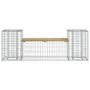 Voir la diapositive 3 : VIDAXL Banc de jardin design gabion 183x41x60,5cm bois de pin impregne