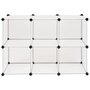 VIDAXL Organisateur de rangement cube avec 6 compartiments Blanc