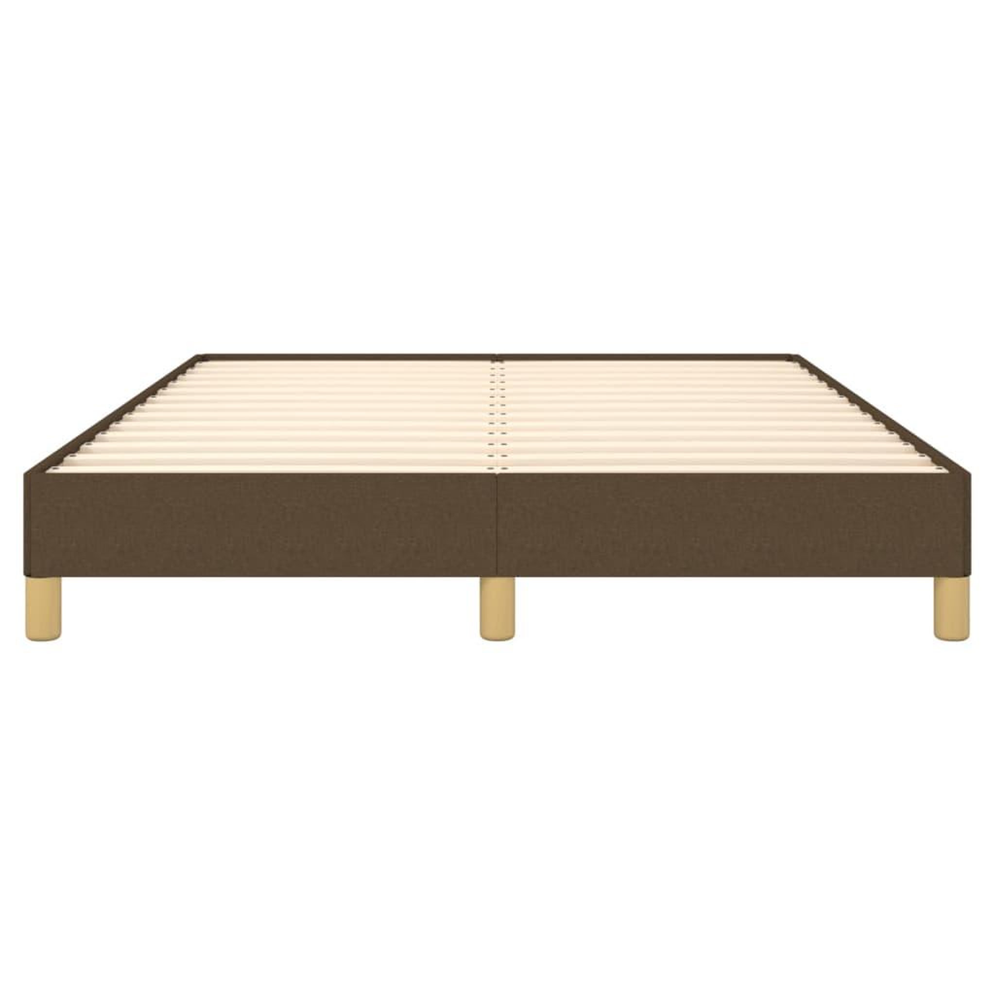 Voir la diapositive 5 : VIDAXL Cadre de lit sans matelas marron fonce 160x200 cm tissu