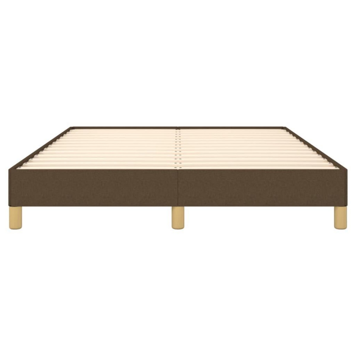 VIDAXL Cadre de lit sans matelas marron fonce 160x200 cm tissu