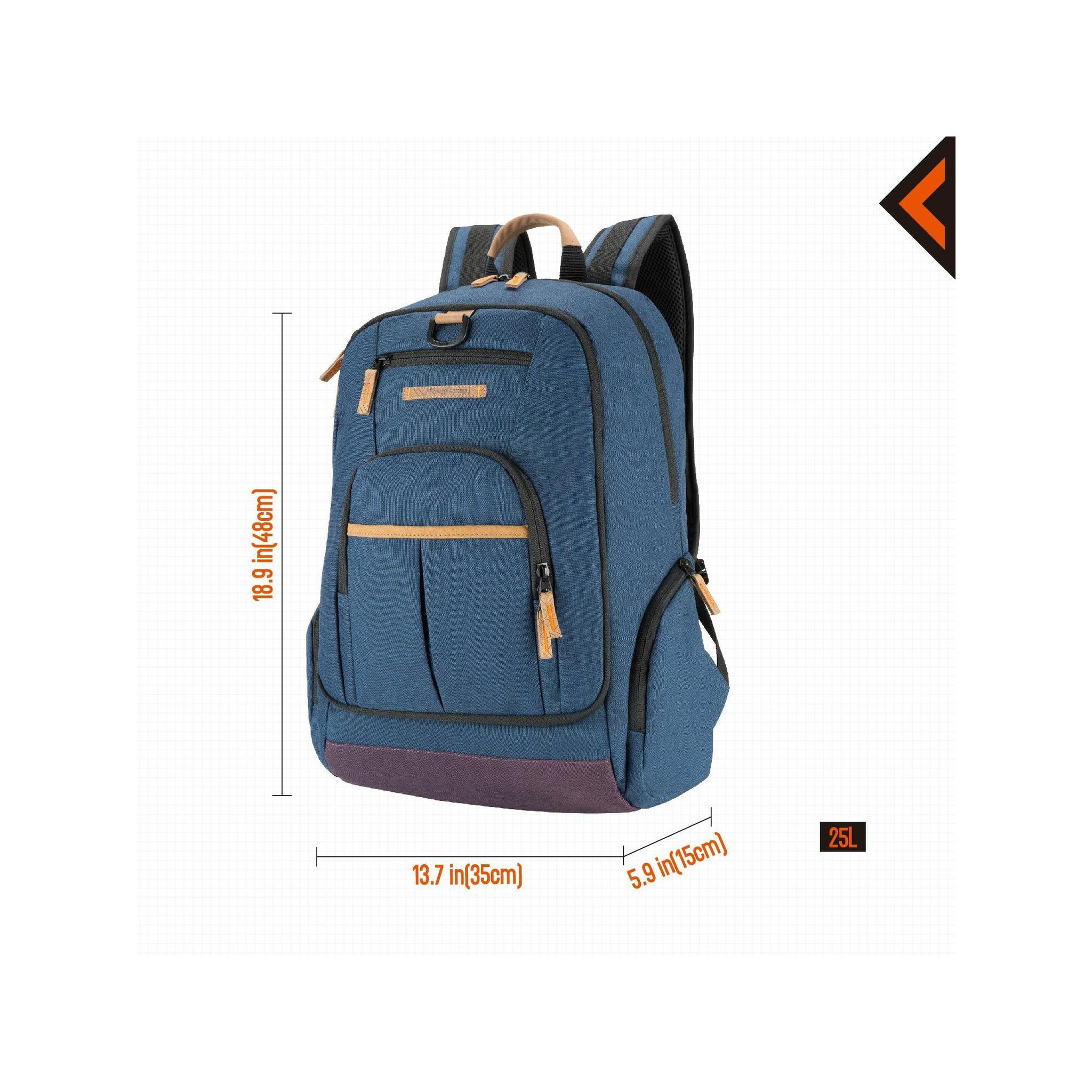 Voir la diapositive 2 : KINGCAMP Sac à dos - kingcamp - modèle arches - bleu - 35 x 15 x 48 cm