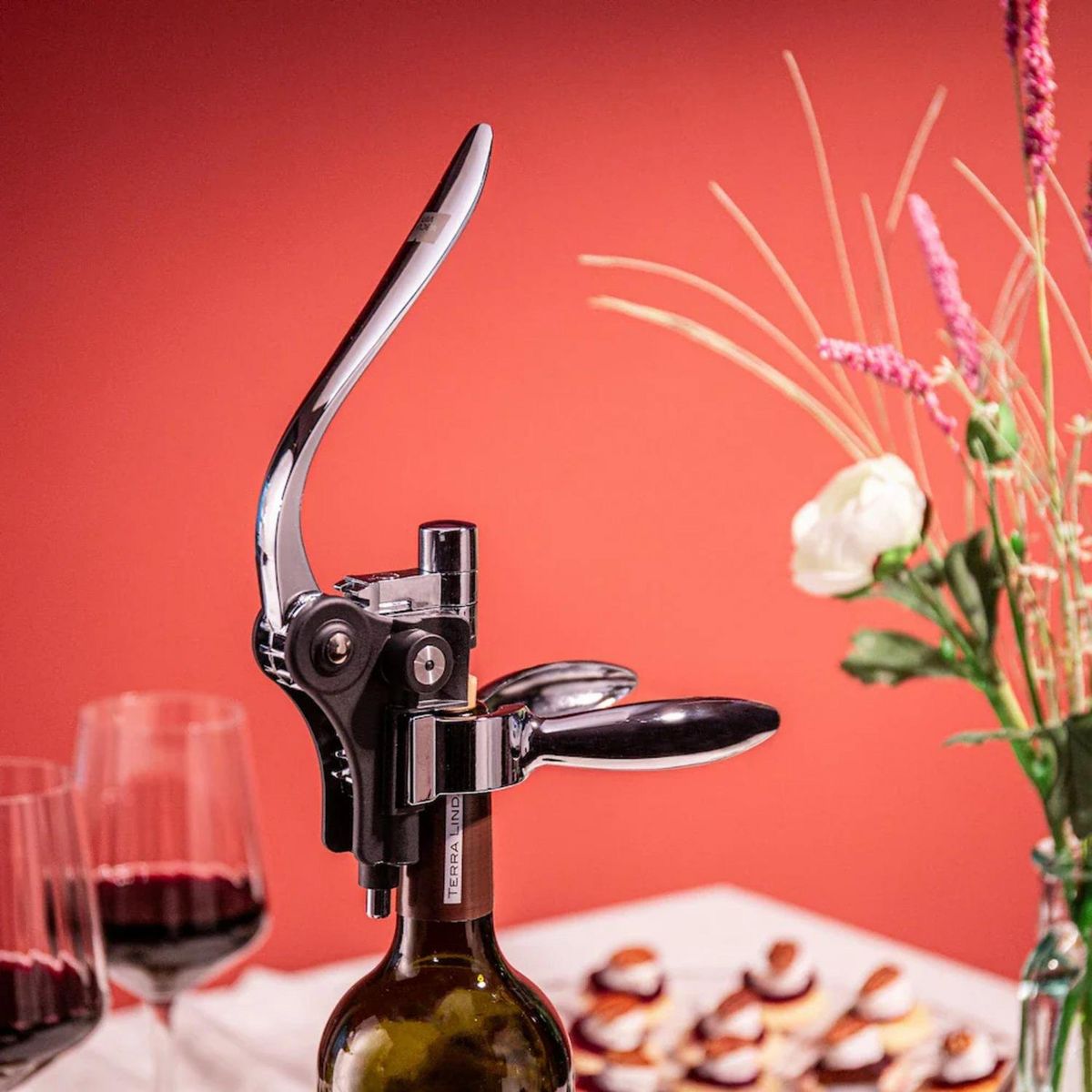 Vacu vin Tire bouchon à levier horizontal noir - 66514606