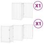 Voir la diapositive 2 : VIDAXL Barriere pour chien porte pliable 9panneaux blanc bois peuplier