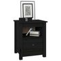 Voir la diapositive 3 : VIDAXL Table de chevet Noir 40x35x49 cm Bois de pin massif