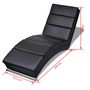 Voir la diapositive 6 : VIDAXL Chaise longue Noir Similicuir