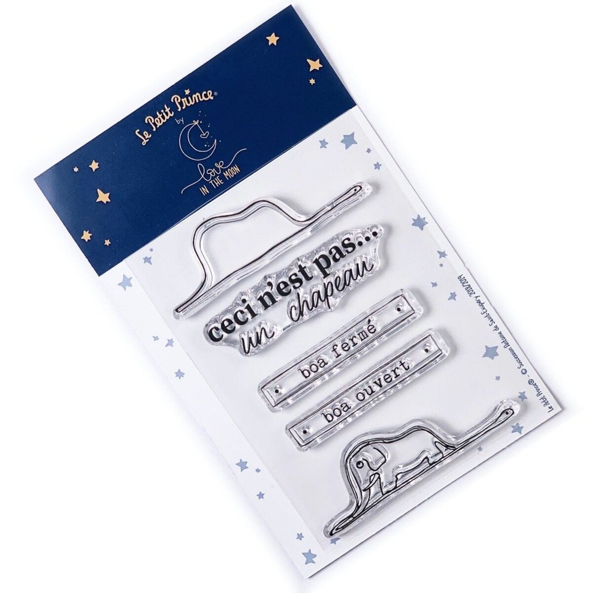  5 Tampons transparents Le Petit Prince - Boa Eléphant