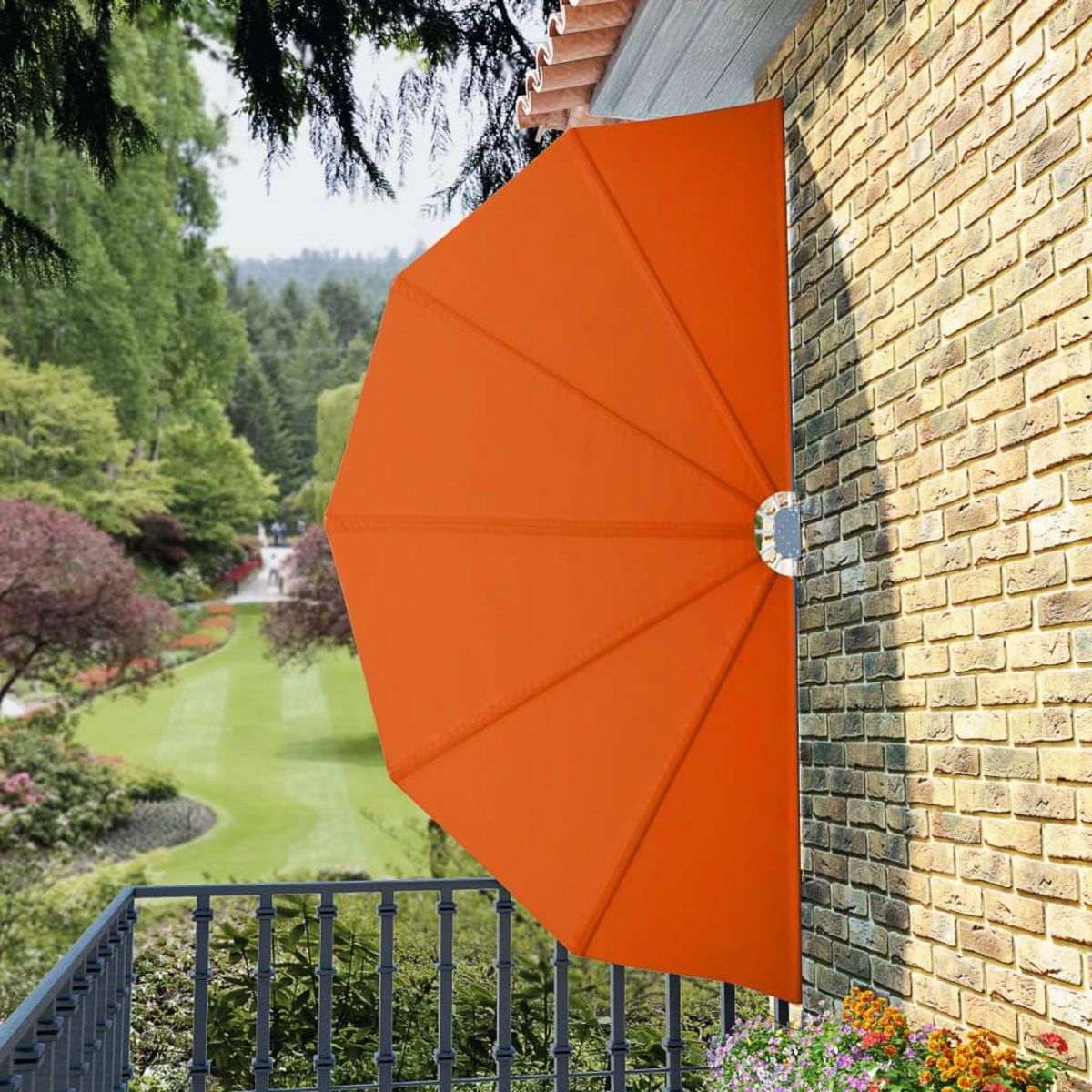 VIDAXL Auvent lateral pliable de terrasse Terre cuite 160 cm