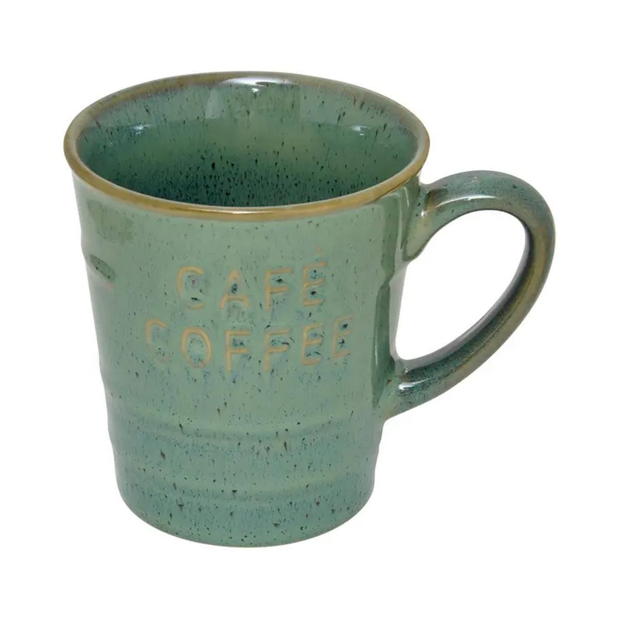 Voir la diapositive 2 : SECRET DE GOURMET Lot de 6 mugs à café  joel  20cl vert