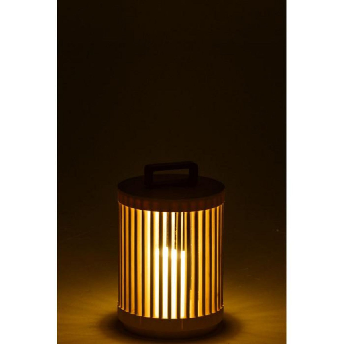Paris Prix Lampe à Poser à LED en Bois  Cylindrique  32cm Naturel