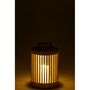Voir la diapositive 3 : Paris Prix Lampe à Poser à LED en Bois  Cylindrique  32cm Naturel