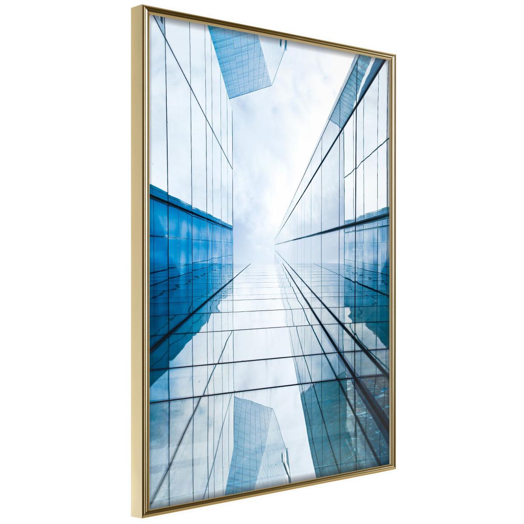 Paris Prix Affiche Murale Encadrée  Steel and Glass Blue