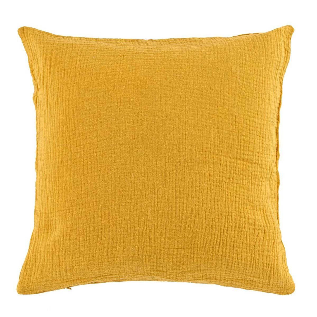 Paris Prix Coussin Déco Uni  Angelia  40x40cm Jaune