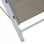VIDAXL Chaise longue Textilene et aluminium Taupe