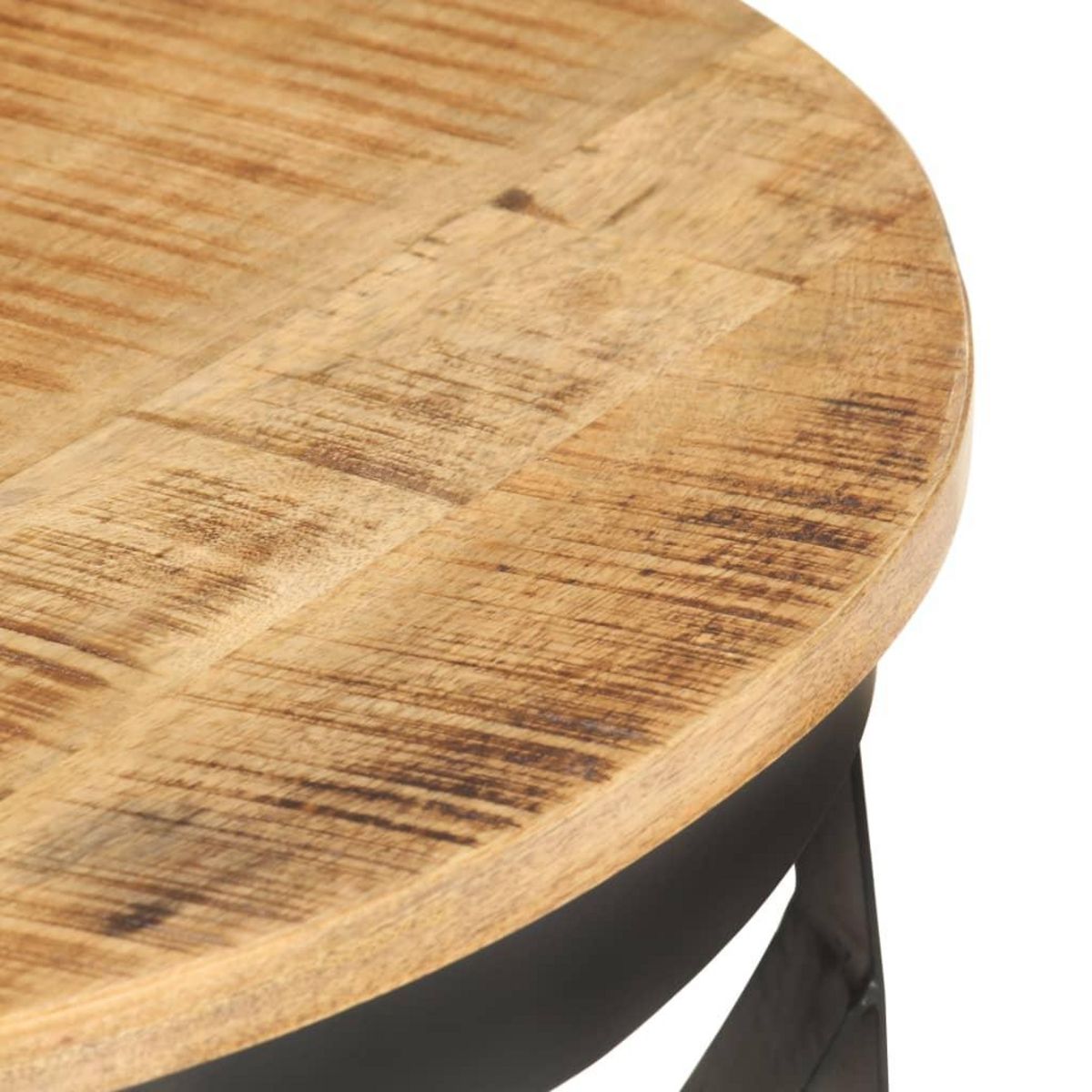 VIDAXL Table basse Ø68x43 cm Bois de manguier brut