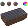 Voir la diapositive 2 : VIDAXL Table basse avec LED chene marron 90x50x30 cm bois d'ingenierie