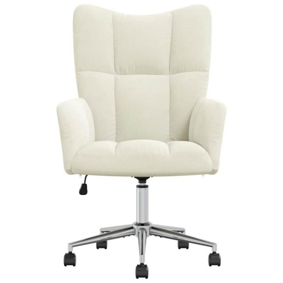 VIDAXL Chaise de relaxation Blanc crème Velours