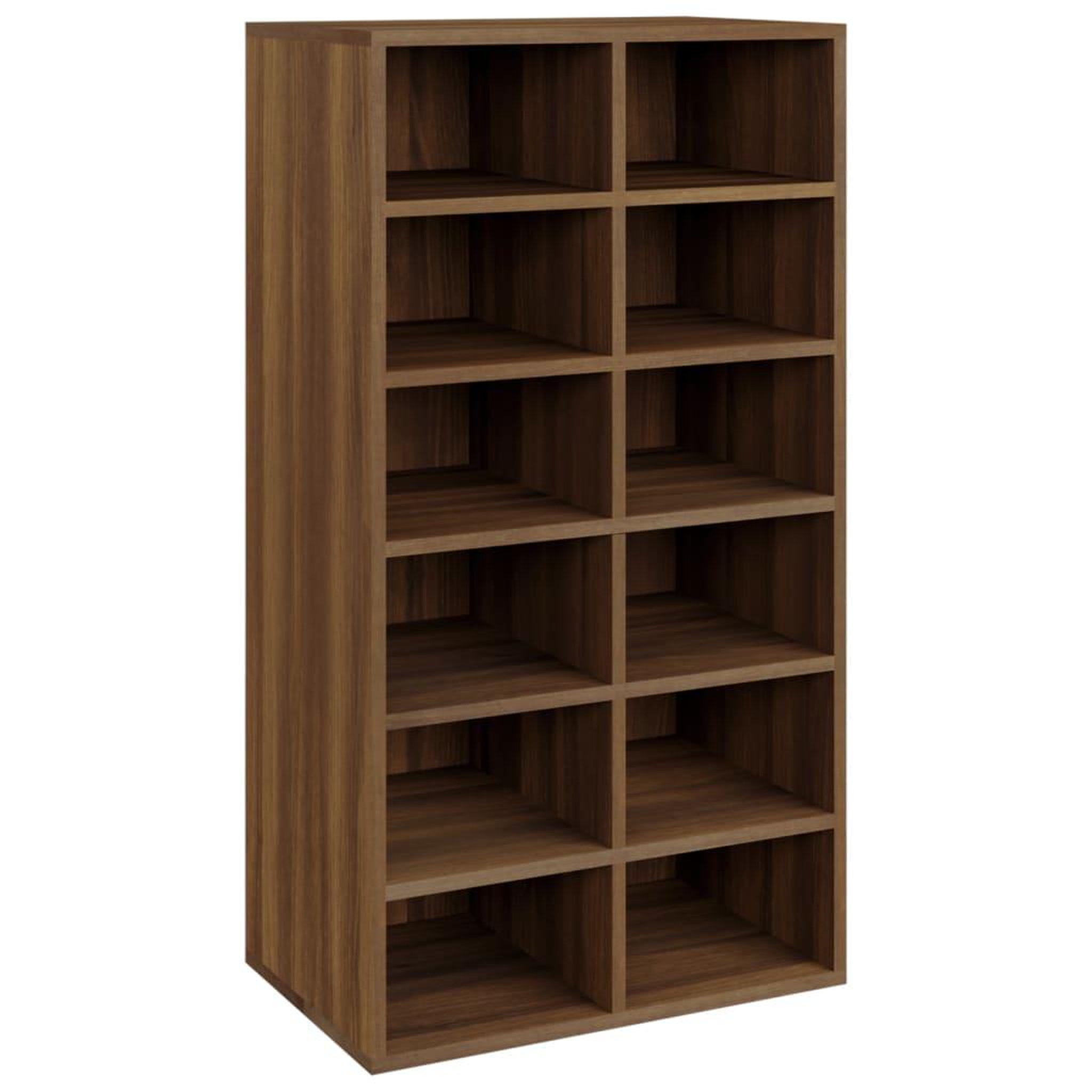 Voir la diapositive 2 : VIDAXL Etagere a chaussures Chene marron 54x34x100,5cm Bois ingenierie