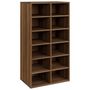 Voir la diapositive 2 : VIDAXL Etagere a chaussures Chene marron 54x34x100,5cm Bois ingenierie