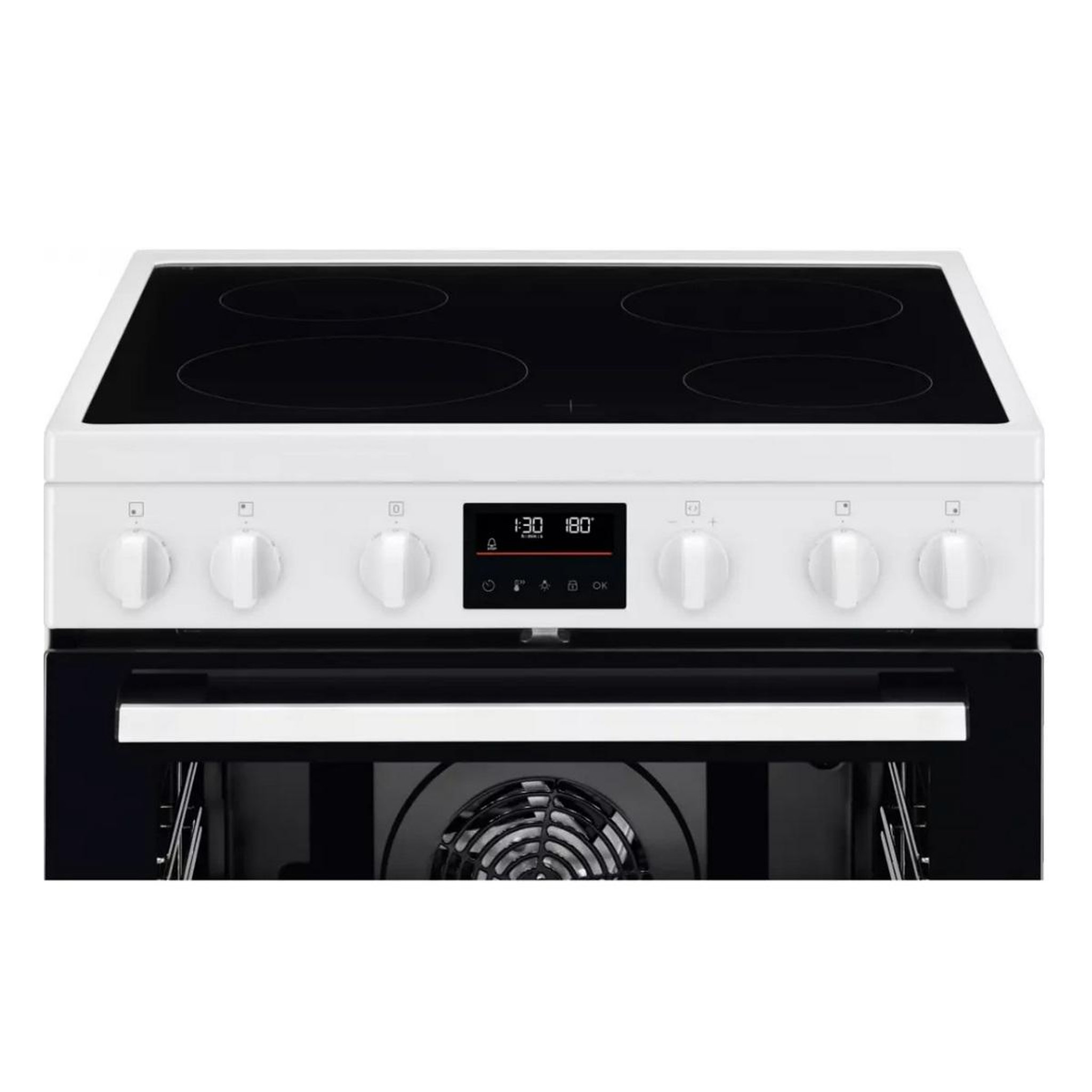 Voir la diapositive 3 : ELECTROLUX Cuisinière vitrocéramique 73l 4 feux blanc - lkr64890bw