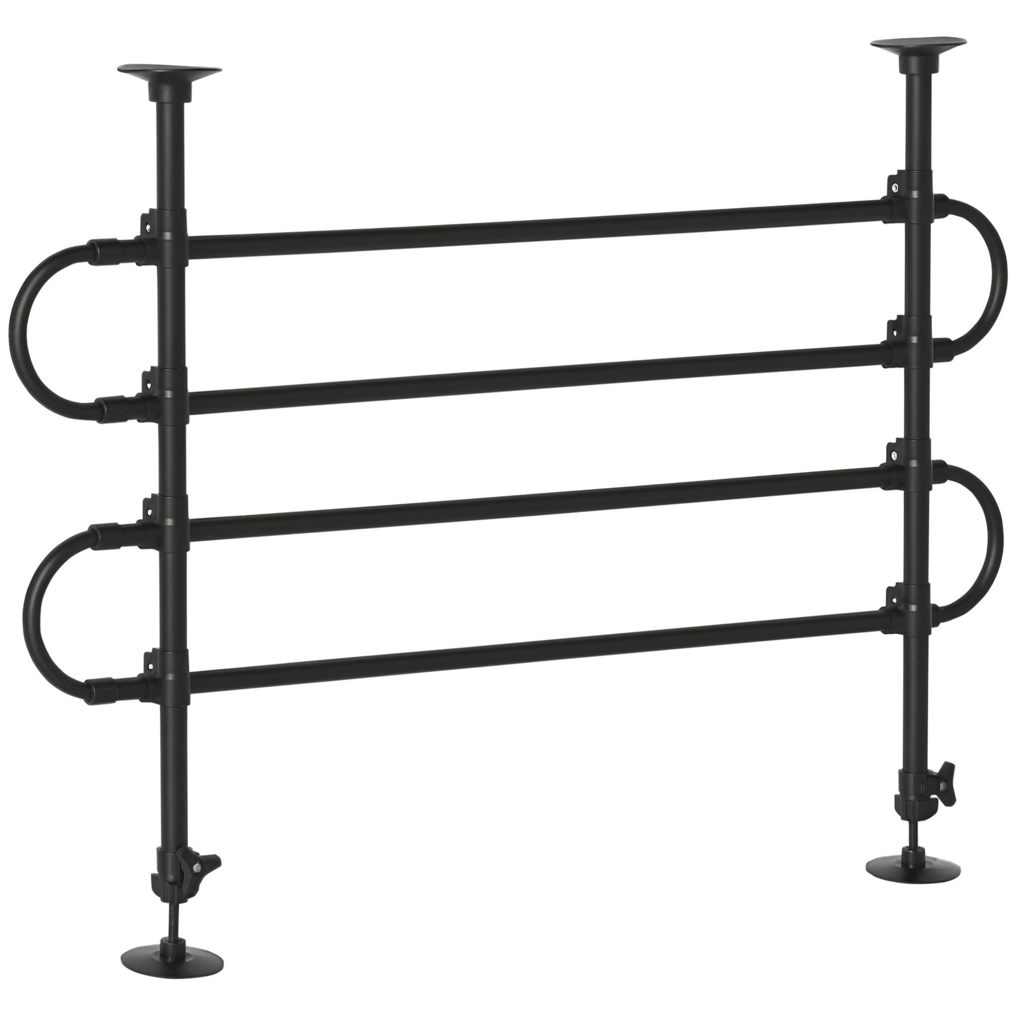 PAWHUT Barrière grille de séparation universelle voiture pour chien réglable 87-135L x 60-105H cm kit complet installation inclus noir