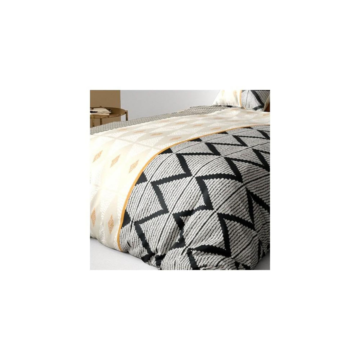 ATELIER DU COTON Housse de couette 260x240 MADI + 2 taies coton 57 fils