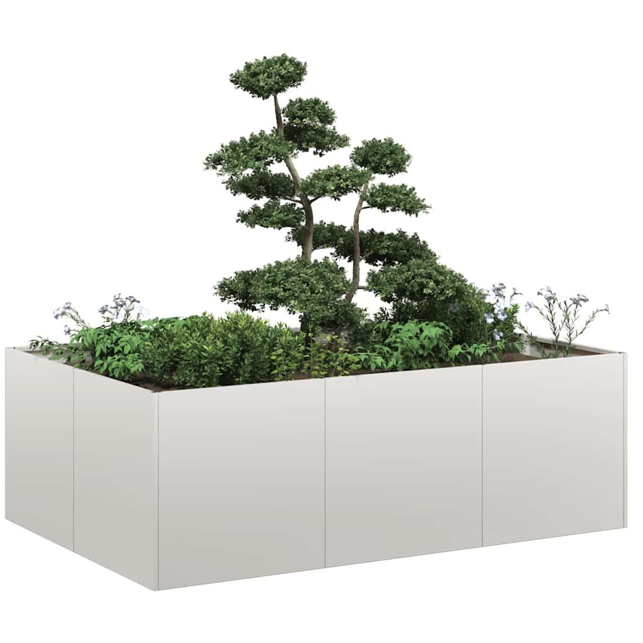 VIDAXL Jardiniere 120x80x40 cm acier inoxydable