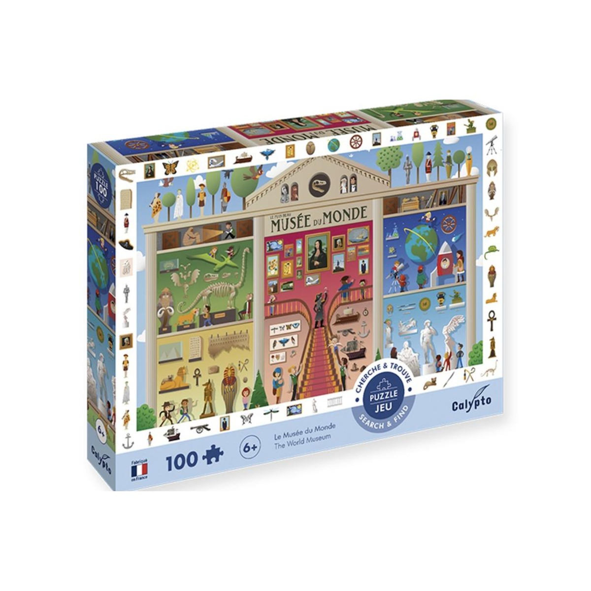 Sentosphere Puzzle 100 pieces cherche et trouve - Le musee du monde - Calypto -