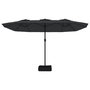 Voir la diapositive 5 : VIDAXL Parasol de jardin a double tete avec LED noir 449x245 cm