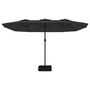 Voir la diapositive 5 : VIDAXL Parasol de jardin a double tete avec LED noir 449x245 cm