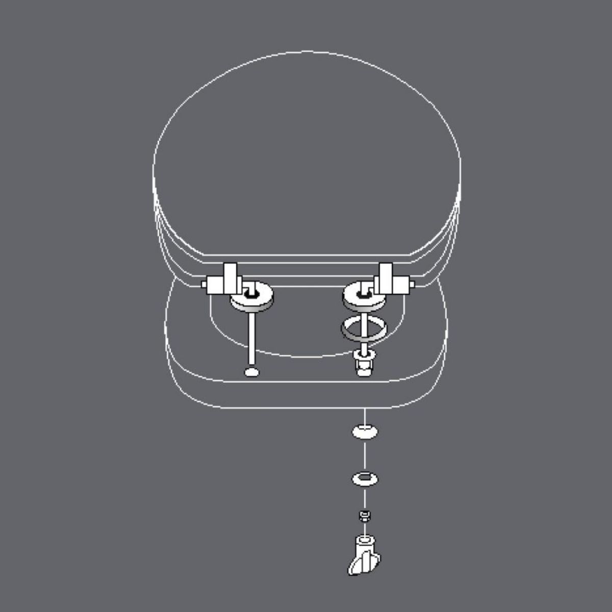 Douceur d'Intérieur Abattant WC charnières métal COCOTY