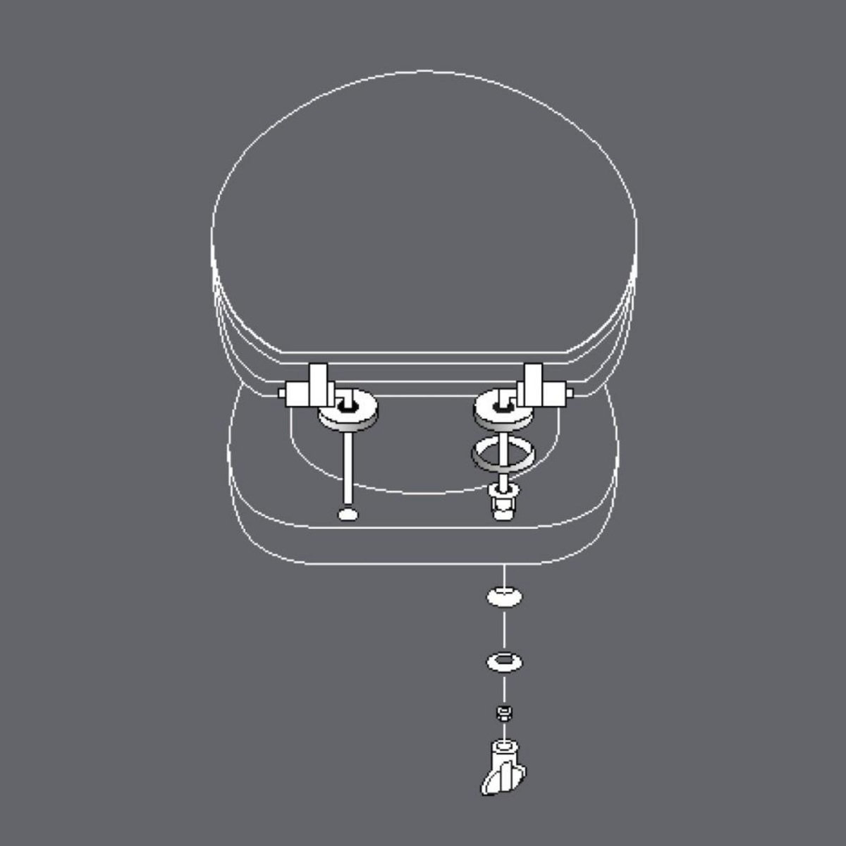 Douceur d'Intérieur Abattant WC charnières métal COCOTY
