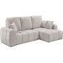 Voir la diapositive 1 : Habitat et Jardin Canapé d'angle droit convertible en tissu chenille  Verneuil  - 3 places - Beige