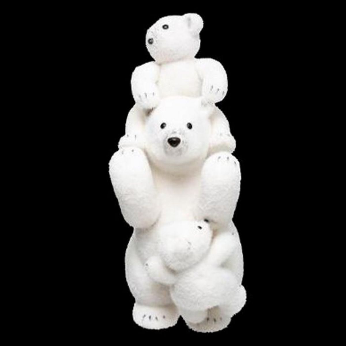 ATMOSPHERA Ours Debout avec 2 Bébés  Manteau  52cm Blanc