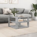 VIDAXL Table basse gris beton 59,5x59,5x40 cm bois d'ingenierie