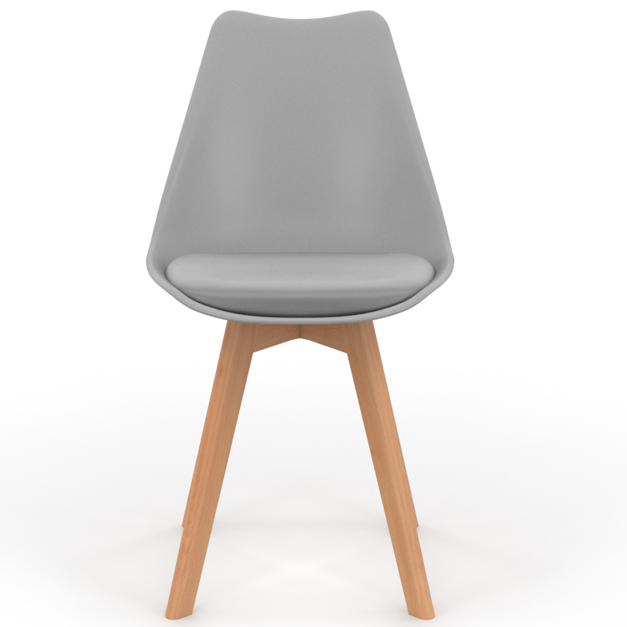 Voir la diapositive 3 : ID MARKET Lot de 4 chaises scandinaves sara gris clair pour salle à manger