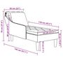 Voir la diapositive 6 : VIDAXL Fauteuil long avec coussin et accoudoir droit noir velours