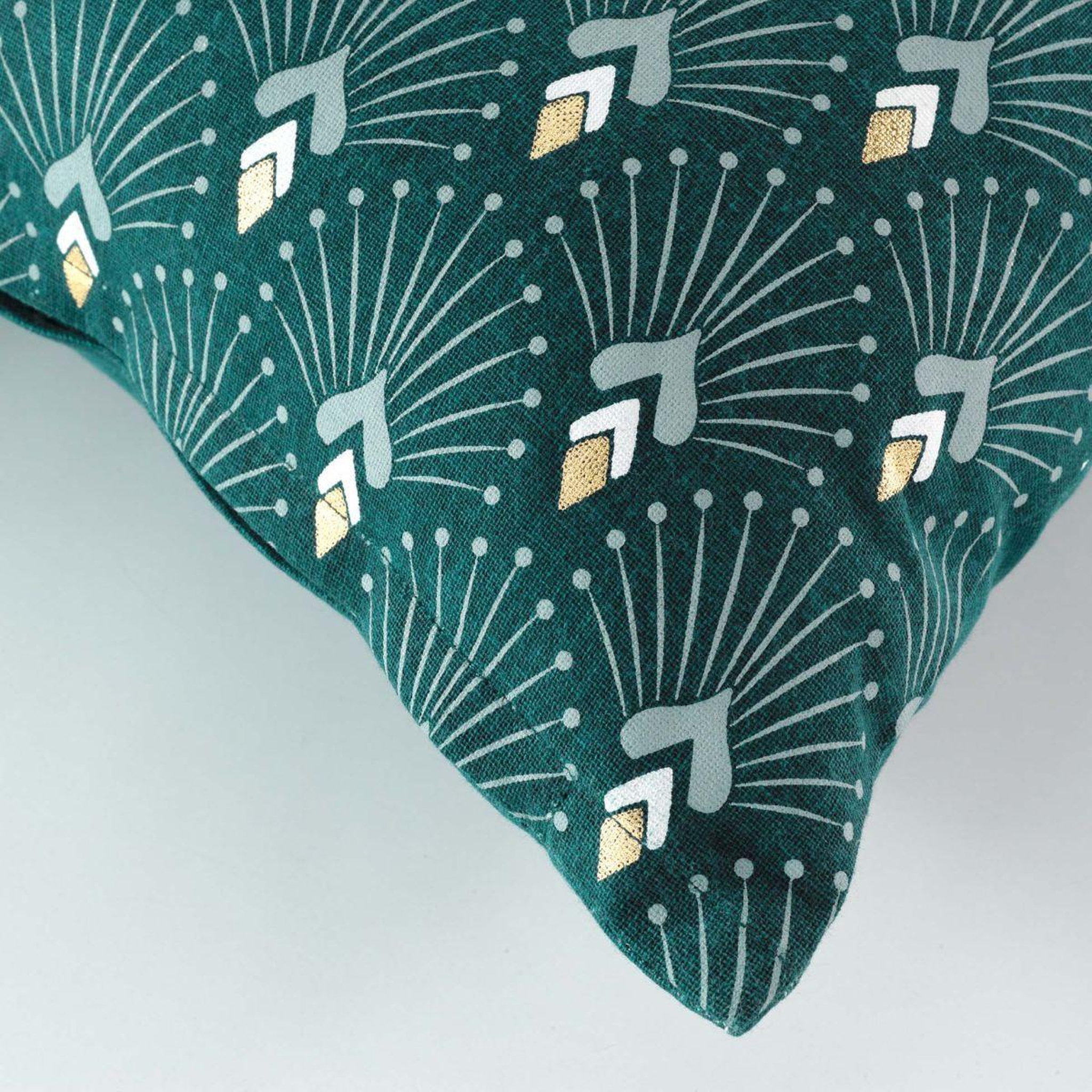 Voir la diapositive 3 : Douceur d'Intérieur Coussin déco imprimé  alden  45x45cm vert